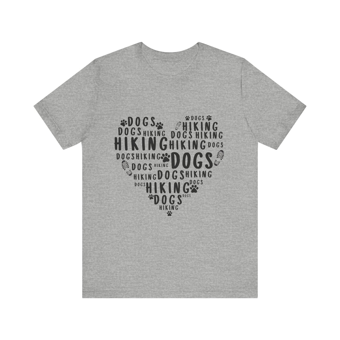 Hiking + Dogs Heart - Men's / Women's T-Shirt