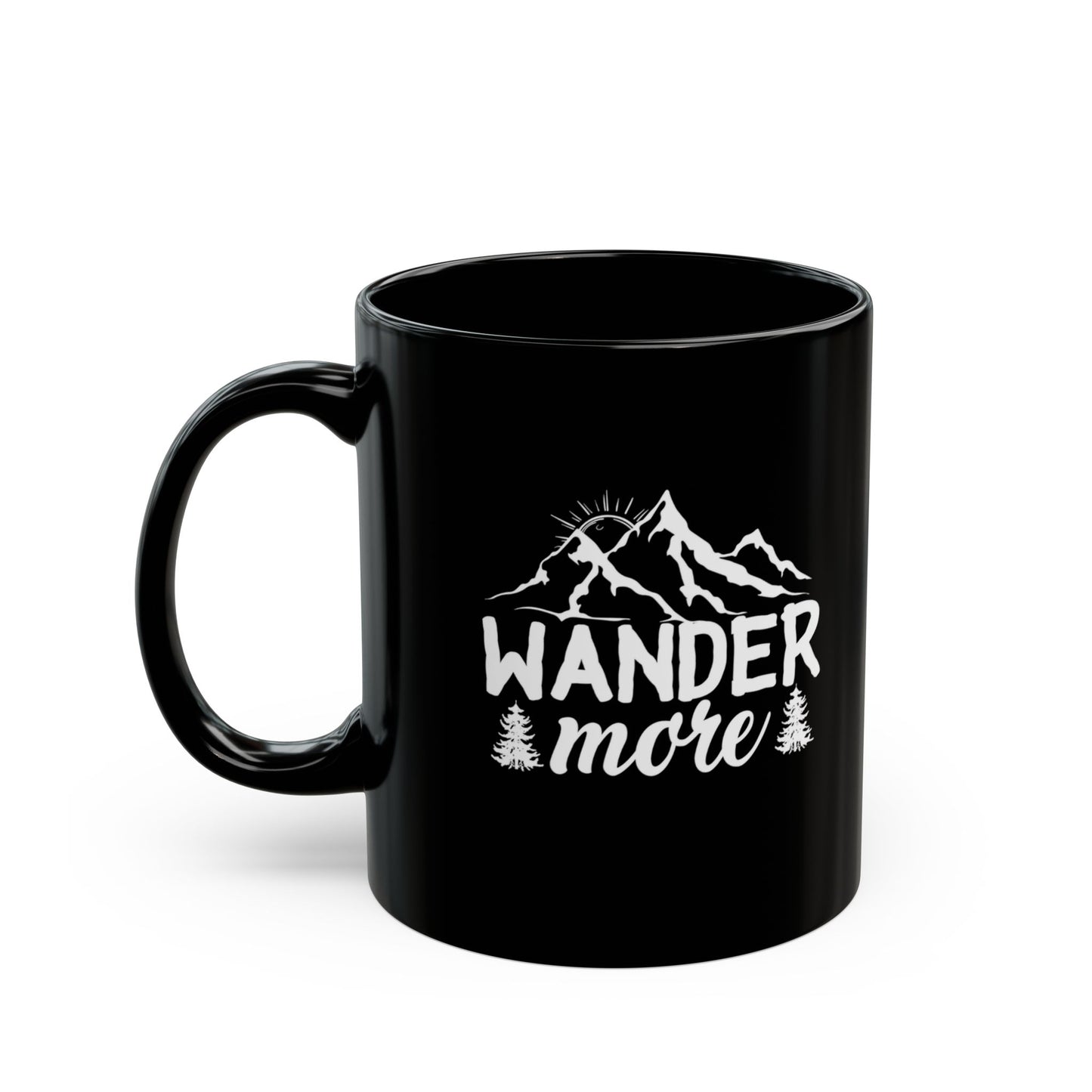 Wander More - Black mug 11oz