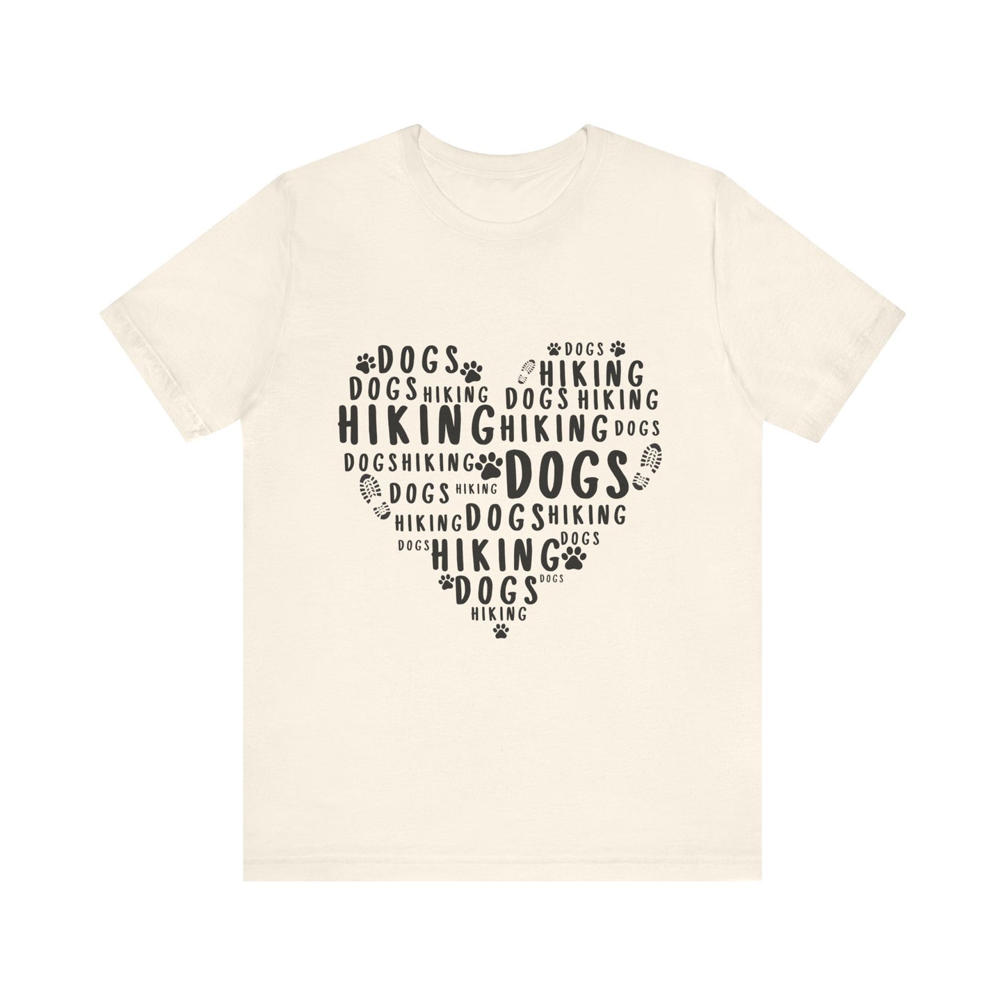 Hiking + Dogs Heart - Men's / Women's T-Shirt