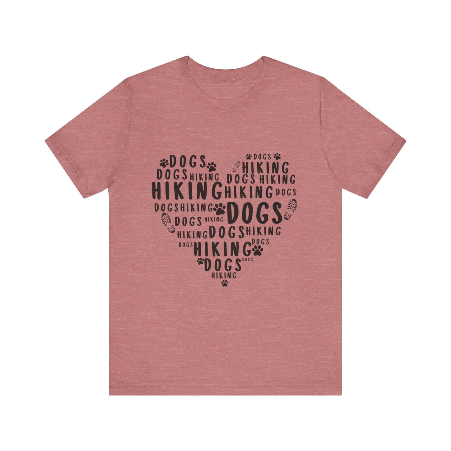 Hiking + Dogs Heart - Men's / Women's T-Shirt