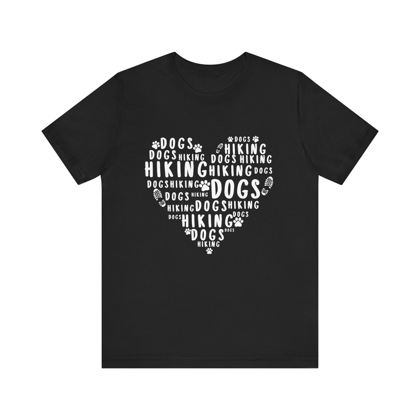 Hiking + Dogs Heart - Men's / Women's T-Shirt