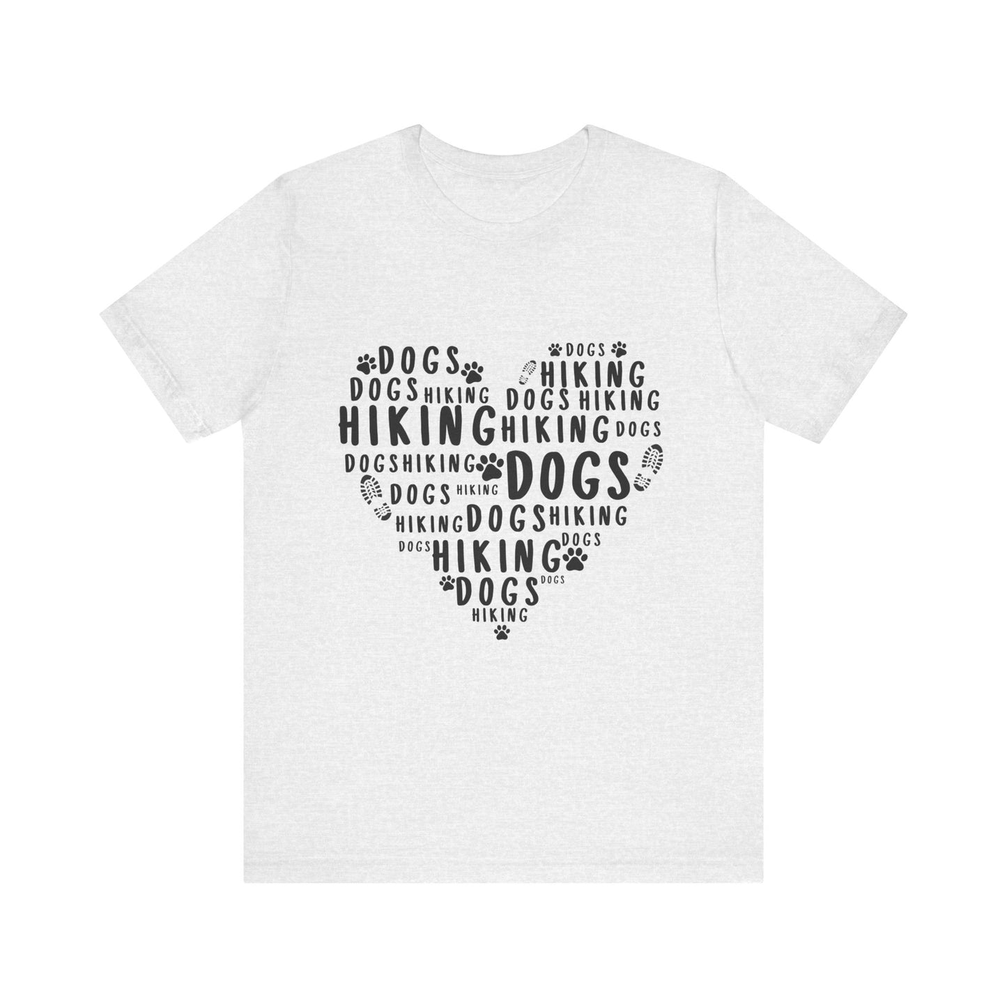 Hiking + Dogs Heart - Men's / Women's T-Shirt